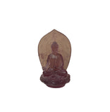 Crystal Glass Amethyst Purple Gautama Amitabha Shakyamuni Statue GB896S