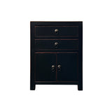 black end table - oriental chinese nightstand