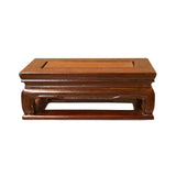 7.5" Light Brown Rectangular Curve Legs Wood Display Stand Riser st1107S
