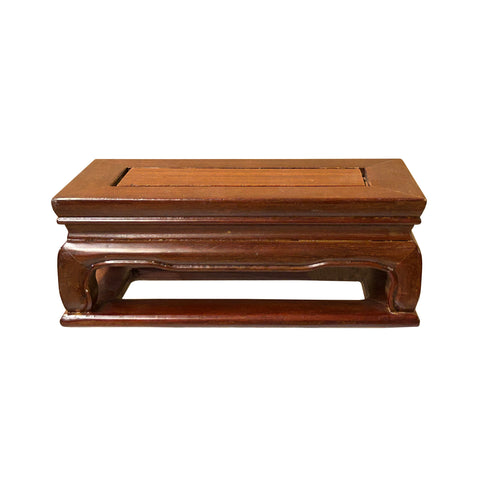 7.5" Light Brown Rectangular Curve Legs Wood Display Stand Riser st1107S