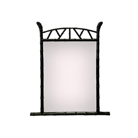 oriental black lacquer wall mirror 