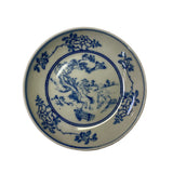 Blue White Tree Flower People Theme Porcelain Small Plate