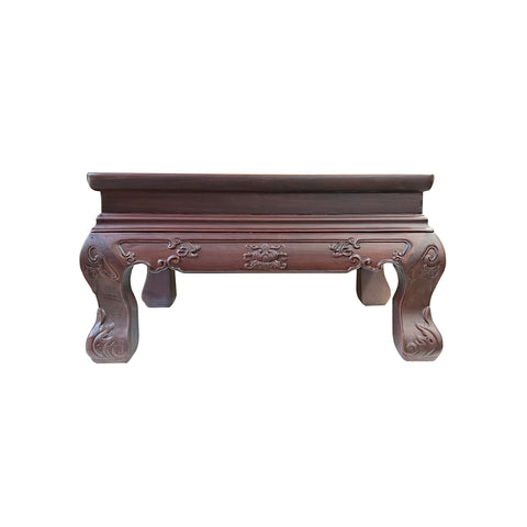 kang table - asian brown wood stand - low wood table