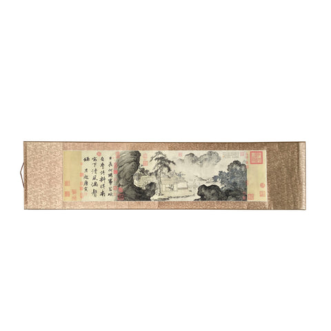 oriental chinese scroll painting - asian horizontal paper graphic art 