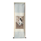 scroll painting - oriental tong style lady art - chinese vertical painting art
