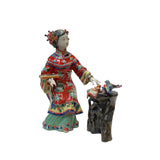 chinese porcelain lady figure - asian qing dressing porcelain lady figure art