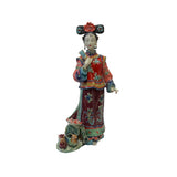 porcelain lady figure - oriental qing dressing porcelain figure