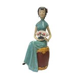 Cheongsam porcelain lady - oriental Qipao dressing lady figure - lady figure porcelain art