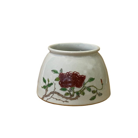  Red Flower Graphic Display Bowl Container