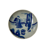 small blue white porcelain plate