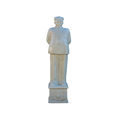 Vintage Off White 59 Inches Tall Porcelain Chairman Mao Art Figure cs1212S
