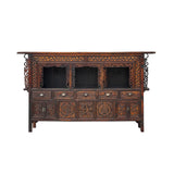 Chinese Vintage Relief Carving Long Shrine Altar Table Cabinet cs7670S