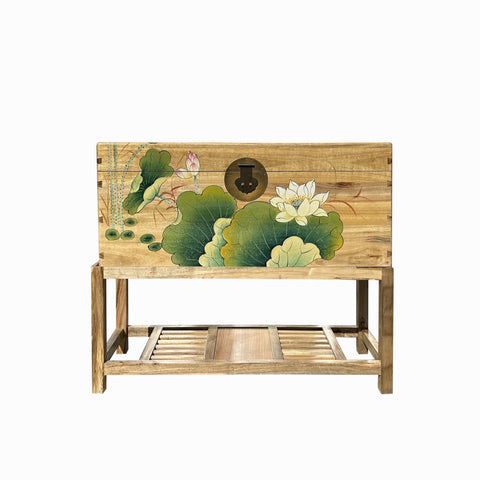 acs7688-tan-lotus-flower-rectangular-wood-trunk-with-stand