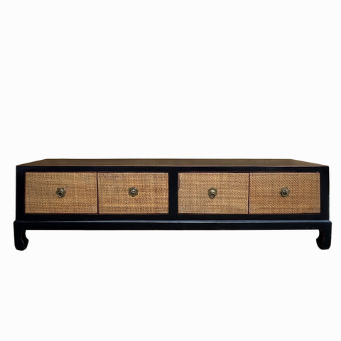acs7693-black-brown-rattan-low-console-tv-media-stand