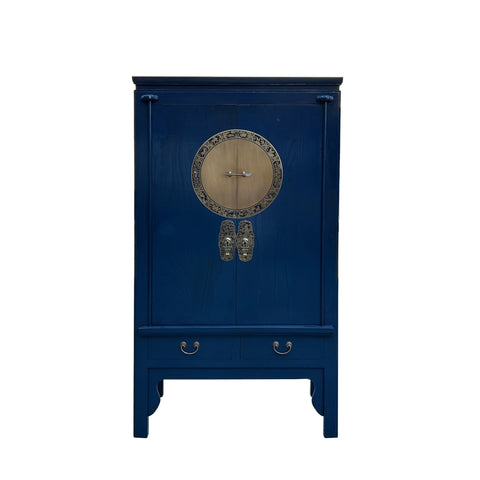 acs7733-oriental-Chinese-dark-blue-moon-face-armoire-wardrobe-cabinet
