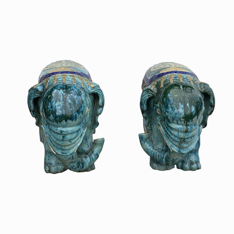 acs7772-pair-vintage-turquoise-green-ceramic-elephant-statue