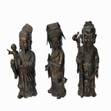 Chinese Vintage Bronze Metal SanXing ( 3 Deities ) Fu Lu Shou Statue Set cs7776S