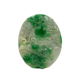 Natural Stone Relief Motif Carving Oval Display Plaque Art GB300S