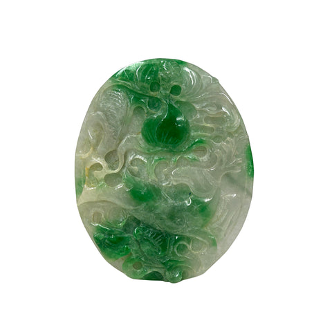 Natural Stone Relief Motif Carving Oval Display Plaque Art GB300S