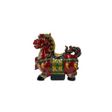 Red Small Ceramic Artistic Horse Figure