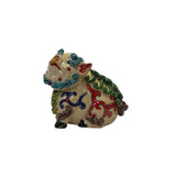 Off White Small Ceramic Artistic Piggy Figure Display