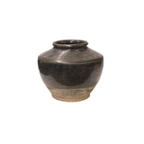 Vintage Earthy Dark Brown Village Rural Pottery Ceramic Pot Vase JK217S