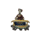 Chinese Porcelain Qing Style Dressing Zither Lady Figure JK248S