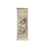 Vintage Chinese Ink Brush Divine Horses Scenery Scroll Painting Wall Art jk254S