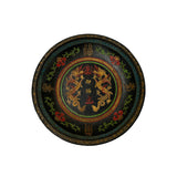 Chinese Round Shape Double Dragons Collectible Ink Pad Display Art JK277S