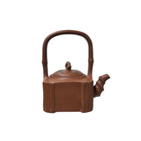 Vintage Chinese Brown Square Shape Zisha Clay Teapot Art Display JK294S