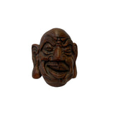 Bamboo Carved Happy Man Face Display