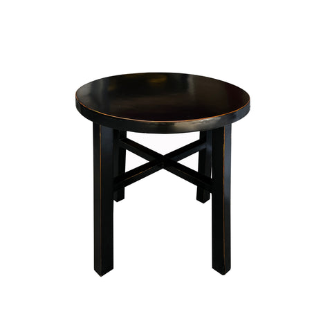 black round side table - asian black round pedestal table