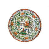 Chinese Orange White Porcelain People Scenery Display Charger Plate cs7437S