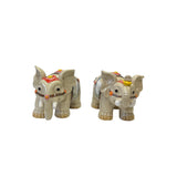 ceramic elephant figure - oriental fengshui clay elephant statue 