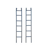 pair black metal ladder with hook