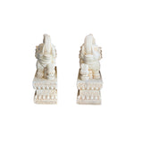trunk up elephant statues - Chinese white marble elephant garden statue