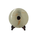 chinese round stone display - oriental Fengshui display plaque