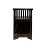 black end table - asian chinese crakle black lacquer side table 