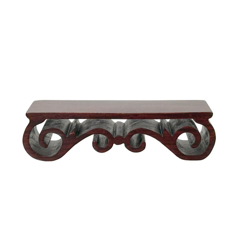 6.5" Reddish Brown Scroll Leg Rectangular Wood Display Stand Easel st1085S
