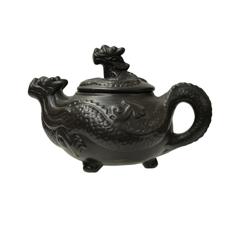 handmade Yixing Zisha dragon motif clay teapot for gongfu tea brewing