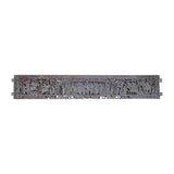 vintage chinese long wood carved wall panel - ancient opera scenery carving wood art