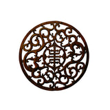 oriental dragon carving round wall panel 