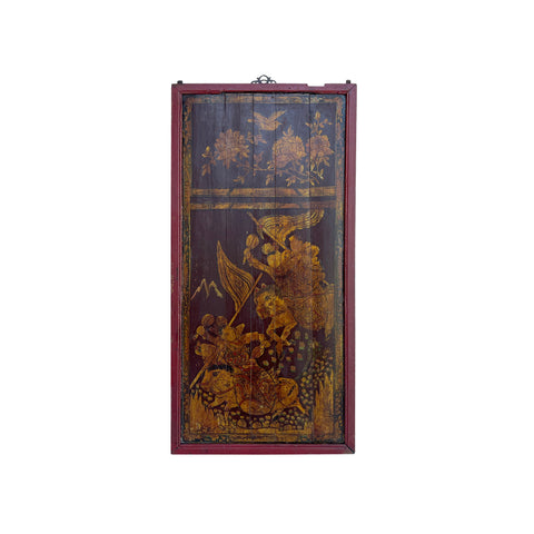 chinese warriors graphic wall panel - vintage old wood graphic wall panel