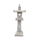 41' Tall Zen Oriental Style White Marble Tower Stone Garden Lantern cs7661