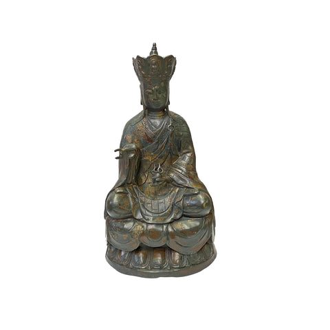 ws2120-Metal-Sitting-Meditate-Kṣitigarbha-Bodhisattva-Statue