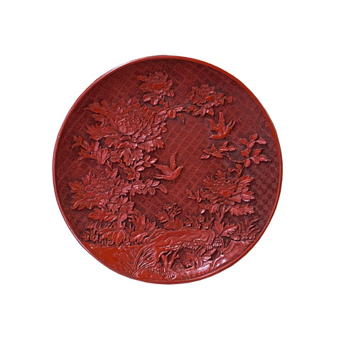 aws3350-red-lacquer-flower-bird-art-plate