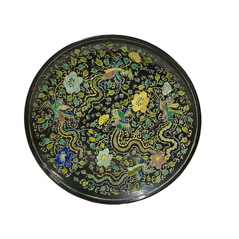 aws3364-black-base-color-phoenix-porcelain-plate-art