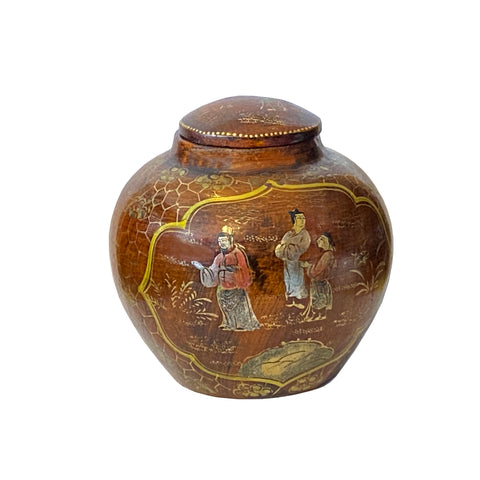 aws3428B-Golden-Graphic-Brown-Lacquer-Vase-Jar