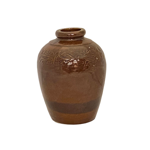 aws3429-vintage-brown-glaze-pottery-pot-jar