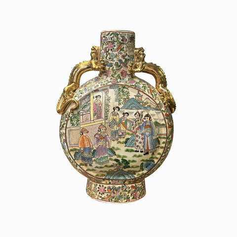 aws3491-vintage-chinese-canton-porcelain-people-scenery-flat-round-vase